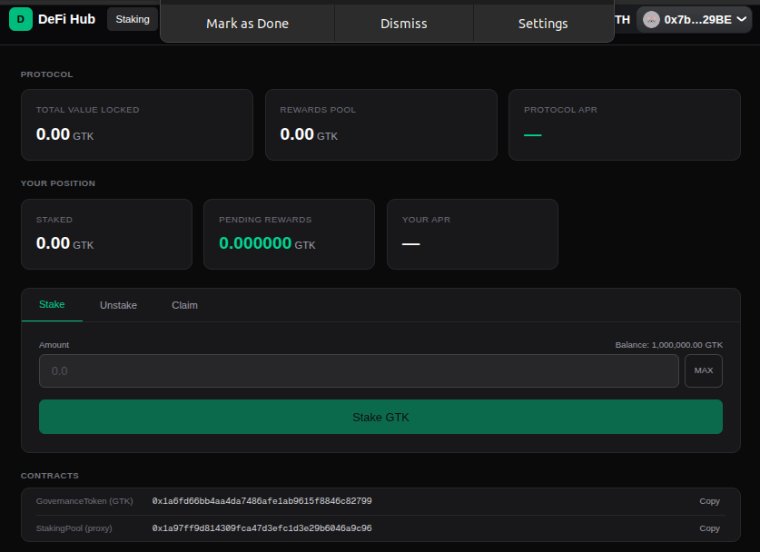 Defi-Hub Screenshot